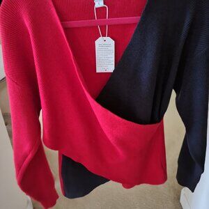 New Red and Black Cross your Heart